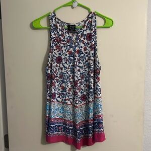 Flowered Print top size large